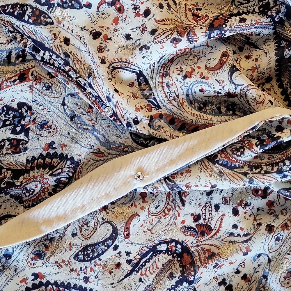 Boho faux twist/wrap crop top size small - Picture 5 of 8